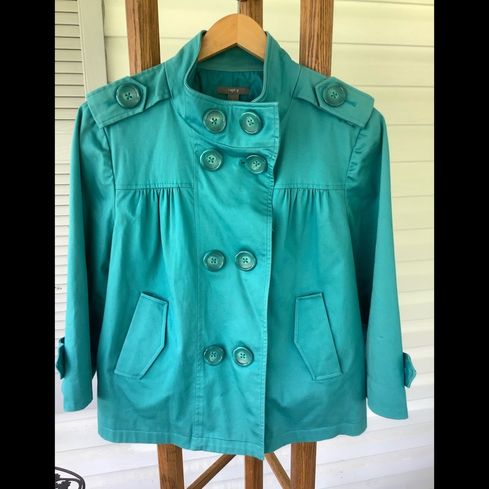 Apt.9 Teal Jacket, Fully Lined,Very Good Condition,Size Large,Comfortable!